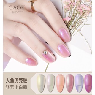 สีเจล สีประกายมุก สีเจลพาสเทล สีเจลกากเพชร สีทาเล็บ สีเจลUV GAOY 7.3 ml สีน่ารัก 💕