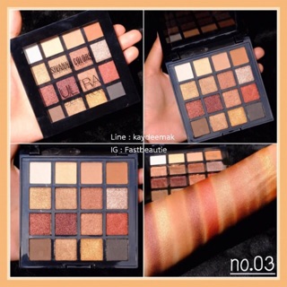 ็HF2001 Eyeshadow Palette เนื้อสีแน่น เกลี่ยง่าย มีทั้งเนื้อแมทและชิมเมอร์ มาพร้อมแปรงสำหรับตกแต่งดวงตตา พกพาง่าย