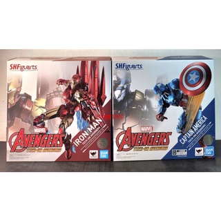 SH FIGUARTS IRON MAN &amp; CAPTAIN AMERICA TECH-ON ADVENGER