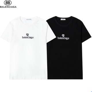[S-5XL]เสื้อยืดแขนสั้นลําลอง ผ้าฝ้าย ขนาดใหญ่ ปักลายตัวอักษร แฟชั่นคู่รัก สไตล์คลาสสิก สําหรับผู้ชาย และผู้หญิง