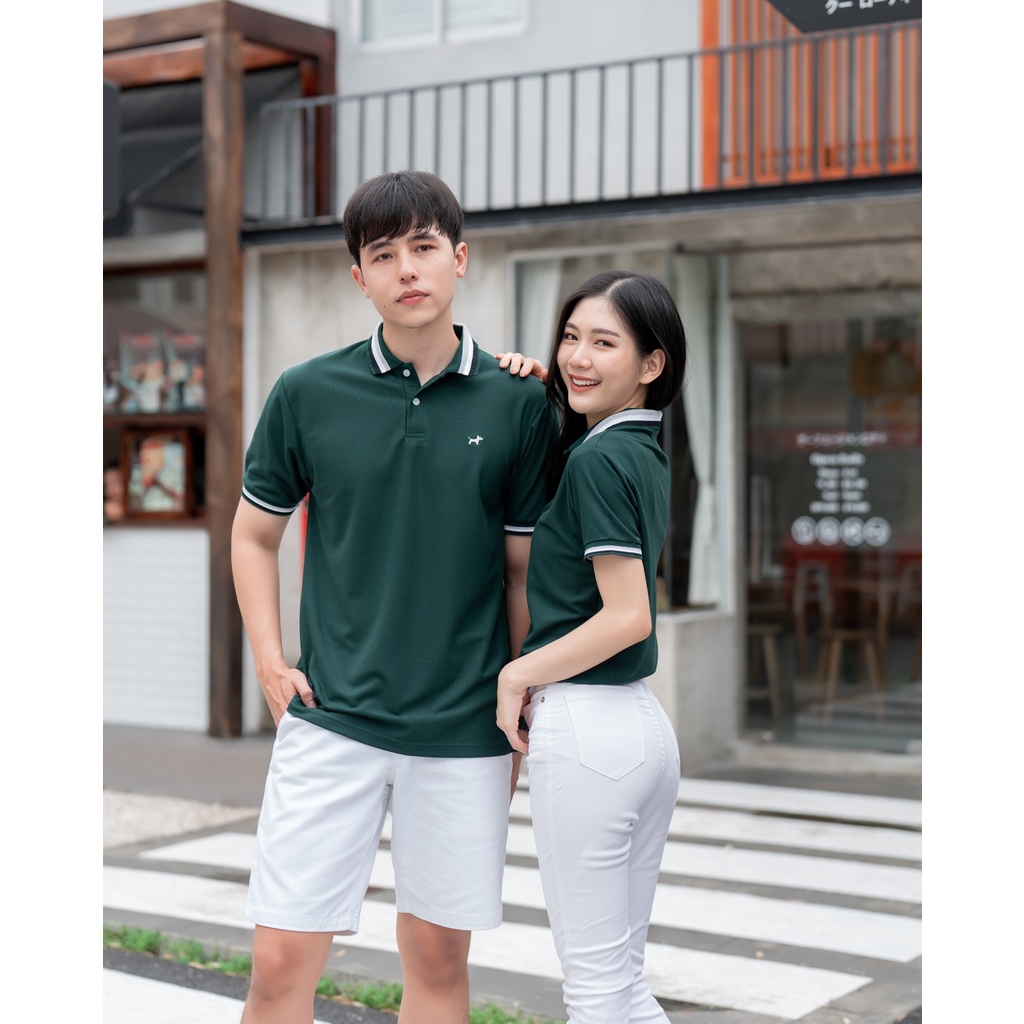 มีถึง-8xl-อก-56-bulltus-brand-เสื้อโปโล-สีเขียวเข้ม-ขอบดำ-3-tone-collection