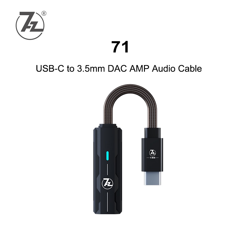 7hz SEVENHERTZ 71 USB DAC AMP USB-C เป็น 3.5 มม. สายสัญญาณเสียงหูฟัง ...