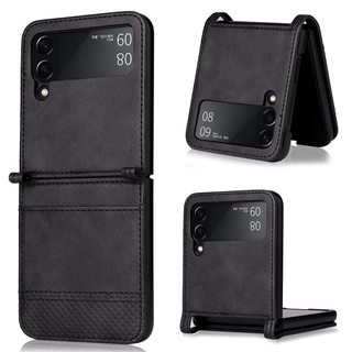 Casing Samsung Galaxy Z Flip3 5G Vintage Flip Cover Galaxy Z Flip 3 5G Magnetic Wallet Case PU Leather Cases Card Holder