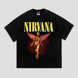 เสื้อยืด โอเวอร์ไซซ์ ลาย Nirvana Tour คุณภาพสูง