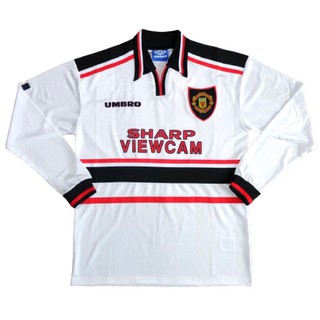 สินค้า Manchester United Away 1998/1999 เสื้อแมนยูย้อนยุค เสื้อแมนยูย้อนยุคแขนยาว เสื้อบอลแมนยูแขนยาว sharp