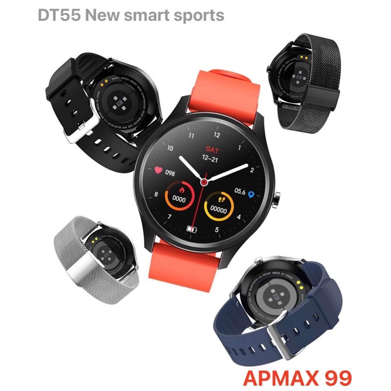 นาฬิกาอัจฉริยะ-smart-watch-สไตล์สปอร์ตเรียบหรู-จากค่าย-dt-รุ่นdt55-smartwatches-รองรับมือถือทุกรุ่น