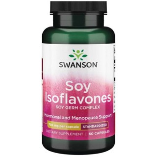 Swanson Premium Soy Isoflavones 60 แคปซูล สารสกัดจากถั่วเหลือง สำหรับสตรีวัยทอง