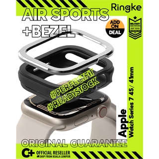 Ringke [สไตล์กีฬาทางอากาศ + กรอบ] Apple Watch Series 7, 6 / SE / 5/4 (45/44/41/40 มม.) กันกระแทก แบบยืดหยุ่น