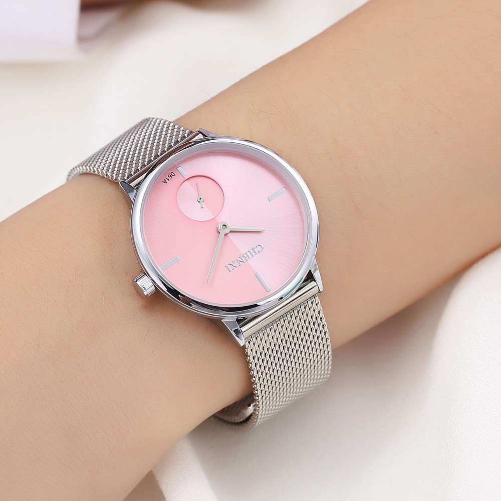 c-henxi-แบรนด์หรูนาฬิกาผู้หญิงดูเงินสแตนเลสตาข่ายเข็มขัดนาฬิกาสุภาพสตรีแฟชั่นนาฬิกาควอทซ์