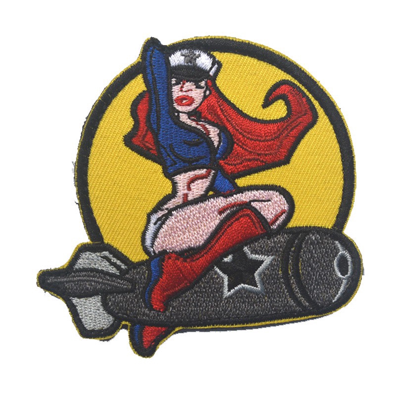 wwii-us-army-isaf-b52-air-pinup-girl-forest-usa-military-patch-badge-girl-riding-bomb-patch