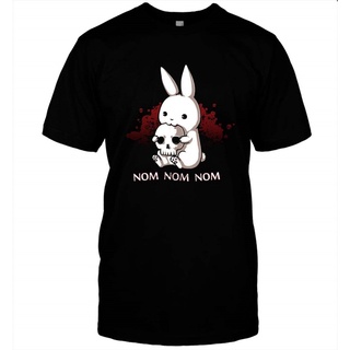 เสื้อยืดโอเวอร์ไซส์เสื้อยืดคอกลม พิมพ์ลายมังงะ The Killer Rabbit Of Caerbannog Dmn สไตล์วินเทจ ทรงหลวม สีดํา สําหรับวันแ