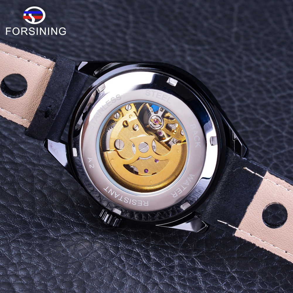 นาฬิกาข้อมือ-forsining-สายหนังดำ-เรือนดำ-หน้าปัดดำ-รุ่น-fnl004