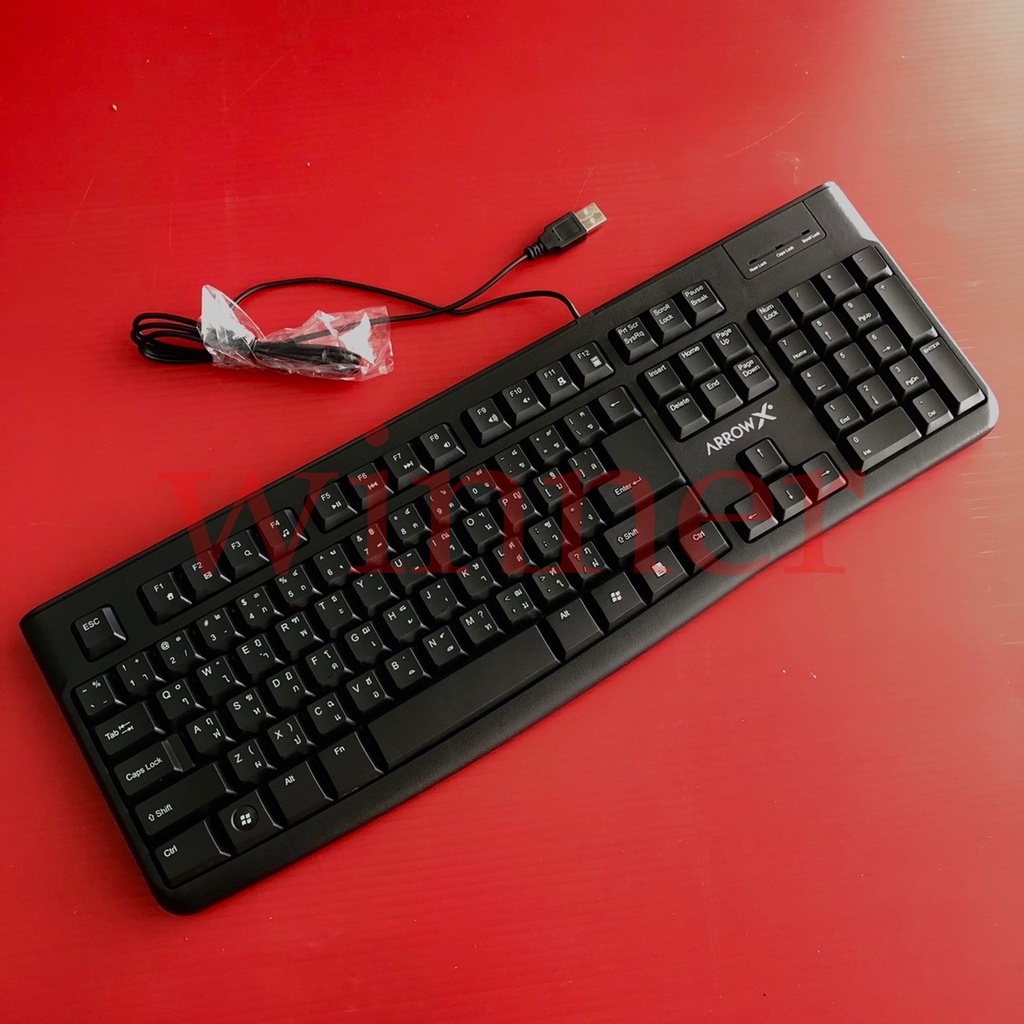 ARROWX KEYBOARD YDK-SK-K8620 WIRED STANDARD KEYBOARD คีย์บอร์ดไร้เสียง ...