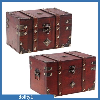 [Dolity1] กล่องไม้ สไตล์วินเทจ สําหรับใส่เครื่องประดับ ของขวัญ