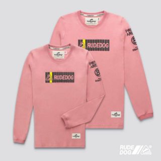 Rudedog เสื้อยืดแขนยาว  รุ่น Romance สีชมพูปูน