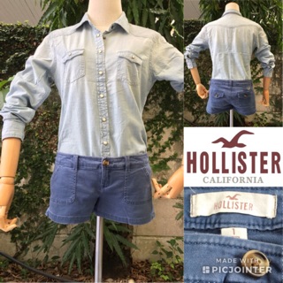 2sis1bro แบรนด์แท้ Hollister Stretch กางเกงขาสั้น มือสอง พร้อมส่ง sz US1