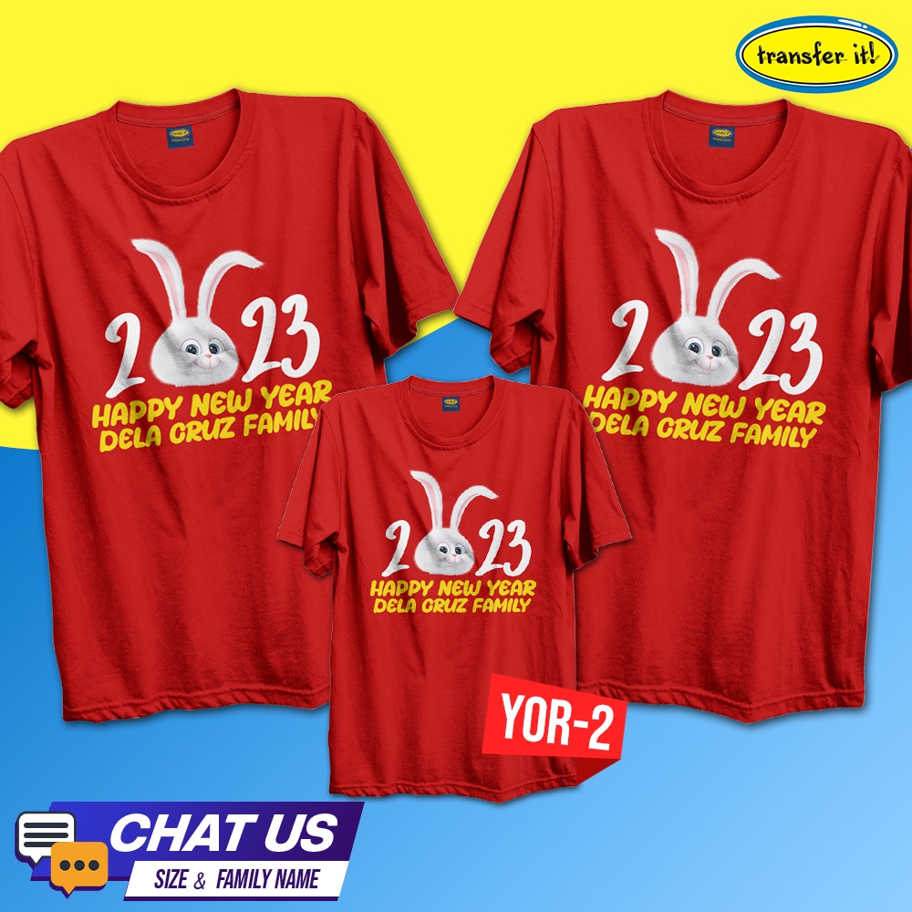 transfer-it-new-year-2023-design-family-reunion-shirt-personalize-sold-per-set-3pcsเสื้อยืด