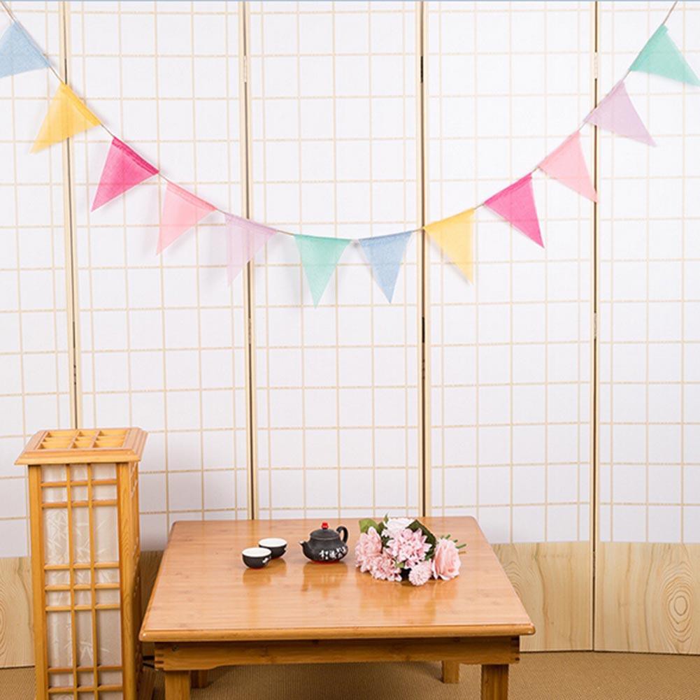 ภาพหน้าปกสินค้าJoeUseful Triangle Bunting Banners Burlap Jute Flags Wedding Party Hanging Decor