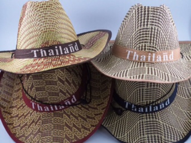 หมวกคาวบอย-thailand-หมวกผู้ชาย-มีทำจาก-กก-และ-ใยสังเคราะห์