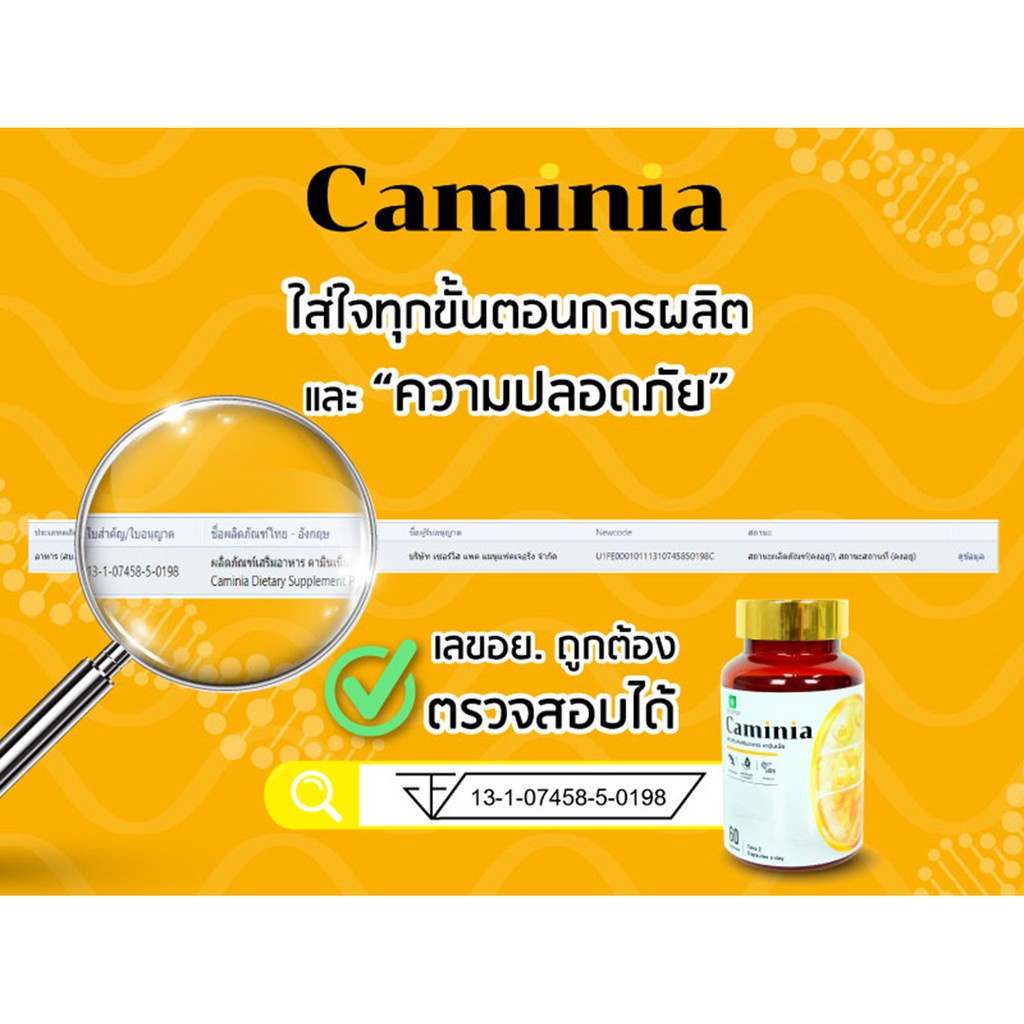 ของแท้-พร้อมส่ง-ส่งฟรี-แท้100-จากบริษัท-คามินเนีย-2-กระปุก-caminia-คามินเนีย