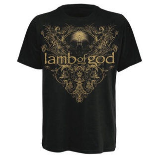 เสื้อยืดผ้าฝ้ายพิมพ์ลายคลาสสิก เสื้อยืด พิมพ์ลาย Lamb Of God สะท้อนแสง