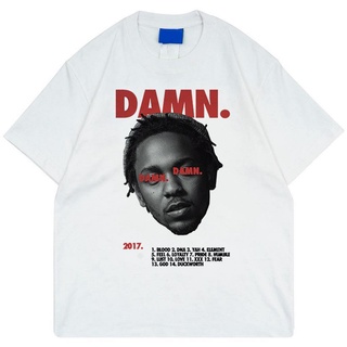 เสื้อยืดผู้ เสื้อยืด ผ้าฝ้าย พิมพ์ลาย Old Kendrick Rap DAMN สําหรับผู้ชาย S-5XL
