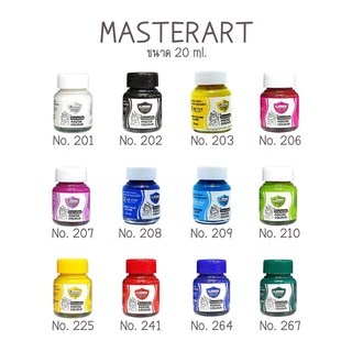 สีโปสเตอร์ Master Art  Poster Colour ขนาด 20 ml. ชุดจิตรกรน้อย มาสเตอร์อาร์ต Poster Colors มีทั้งหมด 12 เฉดสี