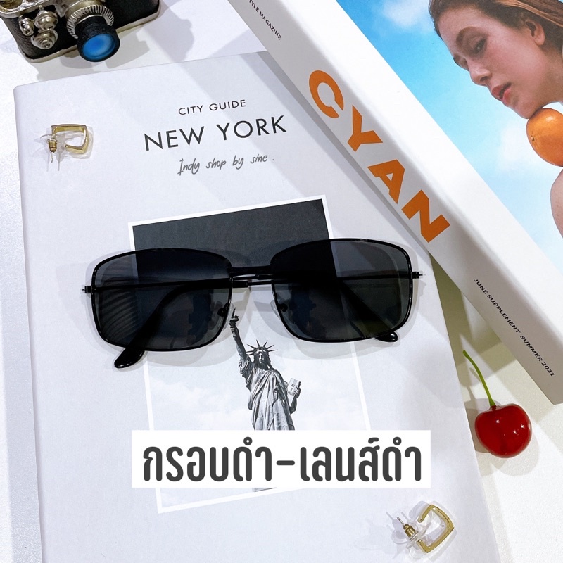 ภาพสินค้าแว่นวินเทจ Style 4kings รูแปง อินทร สีดำ สุดฮิต พร้อมส่งจากไทย TH แว่นแฟชั่น จากร้าน sine.kc บน Shopee ภาพที่ 6