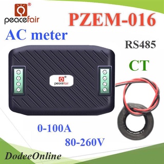.PZEM-016 AC ดิจิตอลมิเตอร์ 100A 80-260V โวลท์ แอมป์ วัตต์ พลังงานไฟฟ้า RS485 port Coil CT รุ่น PZEM-016-CT DD