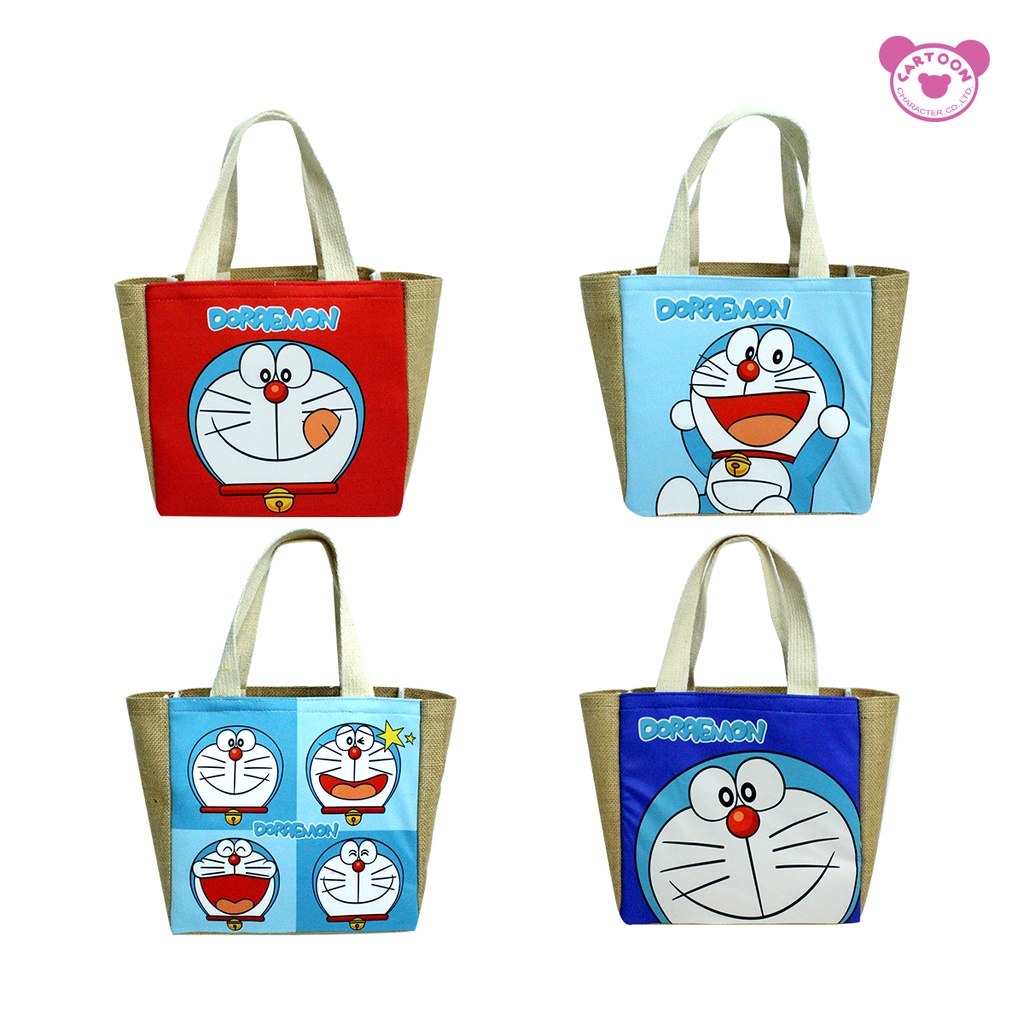 doraemon-กระเป๋าถือผ้ากระสอบโดเรม่อน-8-นิ้ว-สินค้าลิขสิทธิ์แท้-จากโรงงานผู้ผลิต