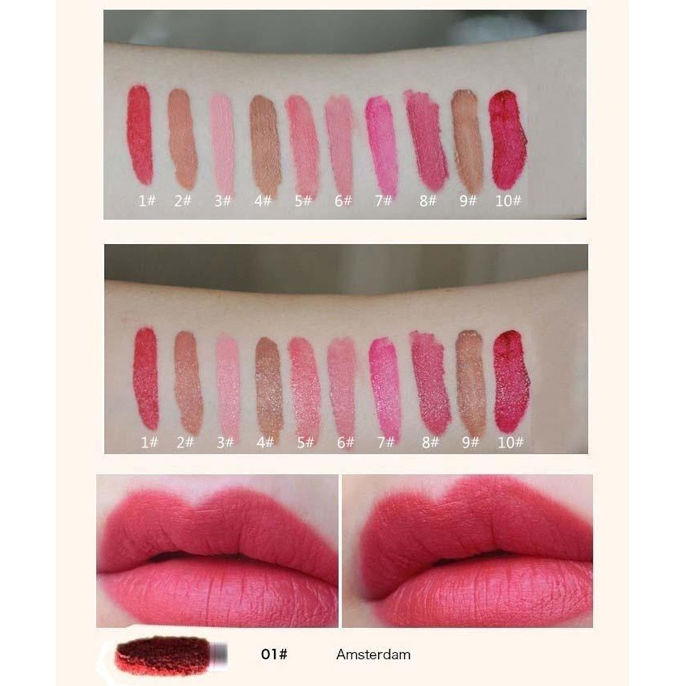 เครื่องสำอางลิปสติก-makeup-matte-lip-gloss-เครื่องมือเพื่อความงามสำหรับผู้หญิง