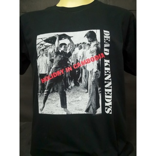 เสื้อยืดโอเวอร์ไซส์เสื้อวงนำเข้า Dead Kennedys Holiday in Cambodia Hardcore Punk Rock Black Flag Minor Threat Fugazi Sty