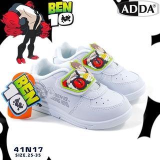 รองเท้านักเรียนหนังสีขาวสำหรับผู้ชาย ADDA รุ่น รุ่น 41N17 ลาย Ben 10 รุ่นใหม่ล่าสุด