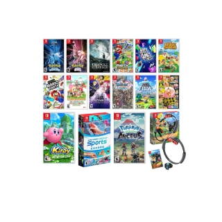 โปรโมชั่น : Nintendo Switch 16 Games Set B  Mario Wonder  FC24  Ring fit  Party  Justdance  Animal  Story  Kirby  Zelda