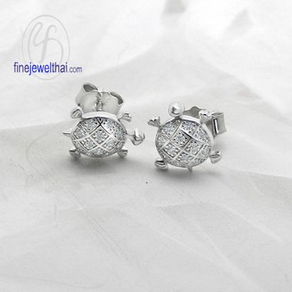 Finejewelthai ต่างหู-ต่างหูเพชร-ต่างหูเงิน-เพชรสังเคราะห์-เงินแท้ 925-Diamond CZ-Silver 925-Design-Earring - E2170cz