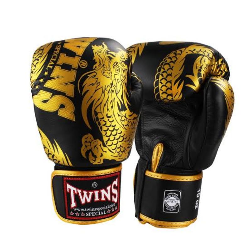 ของแท้-100-นวมชกมวย-fbgvl3-49-twins-black-gold-flying-dragon-boxing-gloves