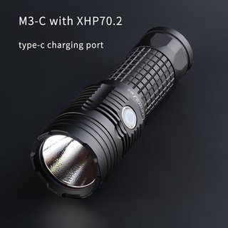 ไฟฉาย Convoy M3-C พร้อม XHP70.2 LED 26650 แบบชาร์จไฟได้ สําหรับตั้งแคมป์ เดินป่า