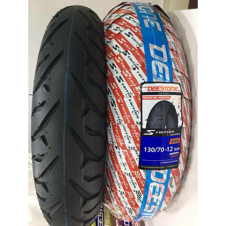 ยางมอเตอร์ไซค์ขอบ12-tubeless-ไม่ใช้ยางใน-deestone-d829