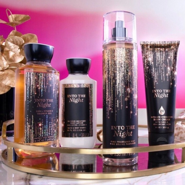 Bath and Body Works "Into The Night" Shower Gel Body Lotion , Body Mist