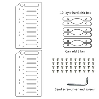 ภาพขนาดย่อของภาพหน้าปกสินค้าIOR 3.5 In DIY Acrylic Hard Disk Bracket Bay Desktop Computer External Hard Drive Shelf Rack HDD Storage Box Organizer Case จากร้าน iorsoul.th บน Shopee ภาพที่ 2