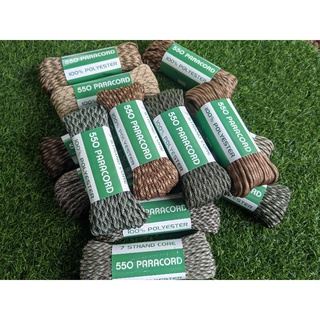 สินค้า เชือกพาราคอร์ด Camouflage Paracord 550 คุณภาพดี ขนาด4มิล ยาว31เมตรหรือ100ฟุต