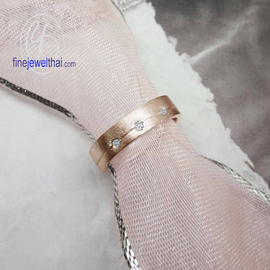 finejewelthai-แหวนเพชร-เพชร-แหวนหมั้น-แหวนแต่งงาน-diamond-cz-wedding-ring-silver-pink-gold-r30146cz-pg