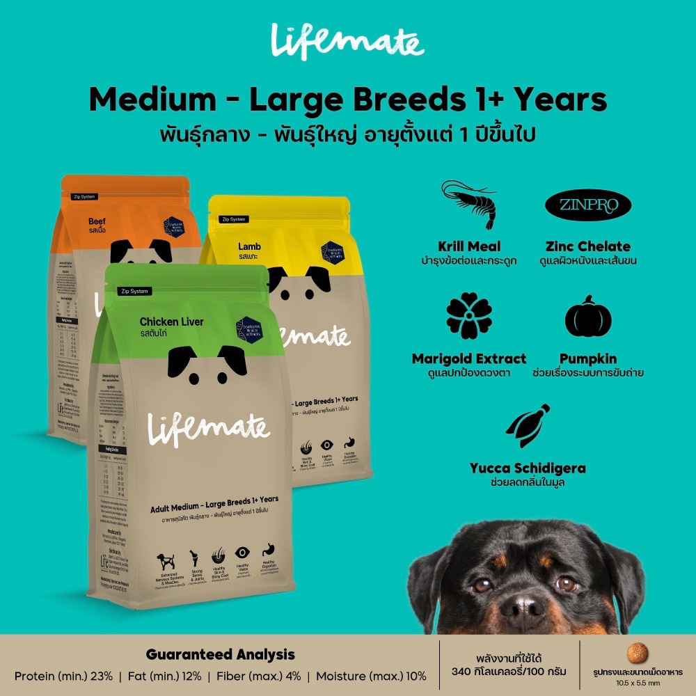 ใหม่-lifemate-อาหารสุนัข-พันธุ์เล็ก-เกรดพรีเมี่ยม-ไลฟ์เมท-ขนาด-400-g