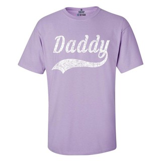 Daddy Classic เบสบอลชายเสื้อยืดเสื้อวันพ่อสีม่วงเสื้อยืดผู้ชายแบบสั้น Men T Shirt Short
