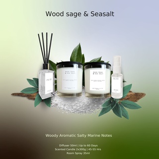 Set ผลิตภัณฑ์เครื่องหอม กลิ่น Jo.L Wood sage &amp; Seasalt 4X มากับ Set สุดคุ้ม