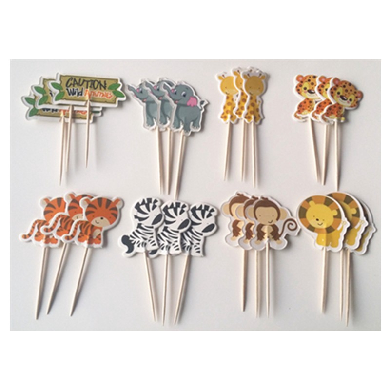 24pcs-safari-wildlife-animal-party-cupcake-topper-picks-cake-decoration-kids-birthday-animal-party-favor-party-supply