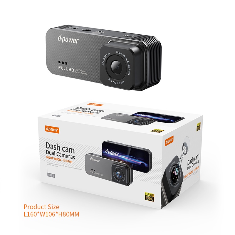 Asawin WiFi Dash Camera 3.16In IPS Double Cameras for Car Video