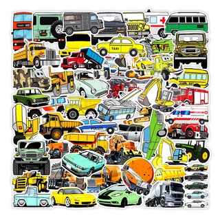 พร้อมส่ง special vehicle รถพิเศษ รถโรงเรียน vintage แผ่น sticker กันน้ำ สติ๊กเกอร์ ใช้ซ้ำได้ กระโปรงหลังรถ