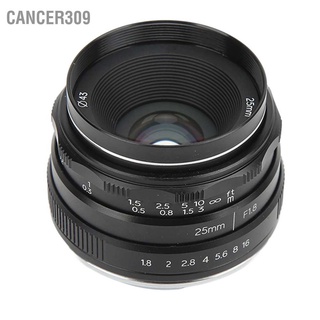 Cancer309 เลนส์โฟกัสแมนนวล มุมกว้าง 25 มม. F1.8 Aps C สําหรับกล้อง Sony E Mount A6500 A6300