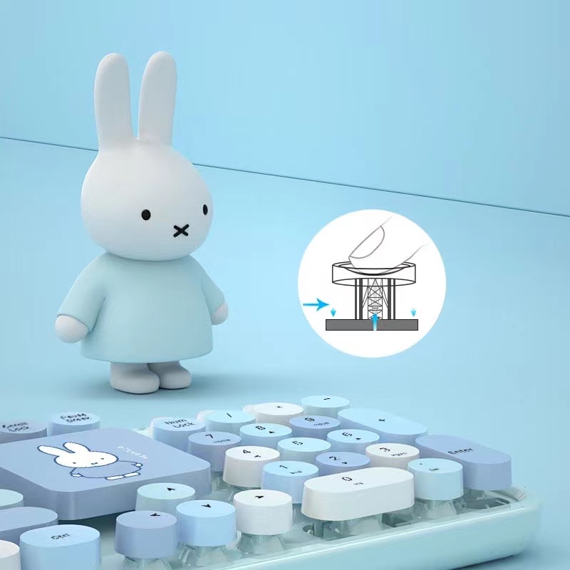 mipow-x-miffy-คีย์บอร์ดไร้สาย-104keys-คีย์บอร์ดและเมาส์บลูทูธไร้สาย-แผ่นรองเมาส์เดสก์ท็อป-2-4ghz